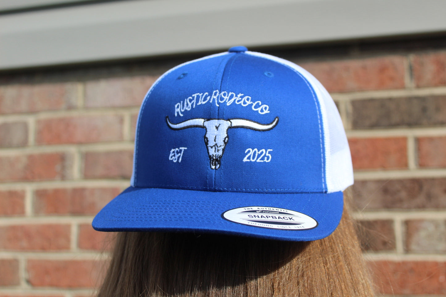 RRC Royal Blue Longhorn Design Trucker Hat